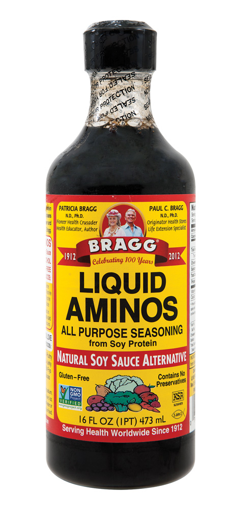 Use this: Liquid Aminos For that: Soy sauce